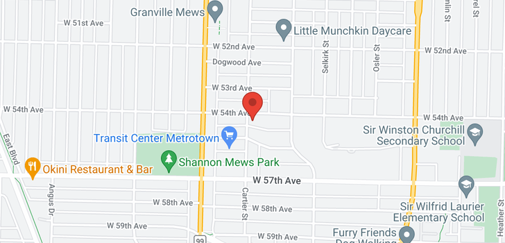 map of 1388 W 54TH AVENUE